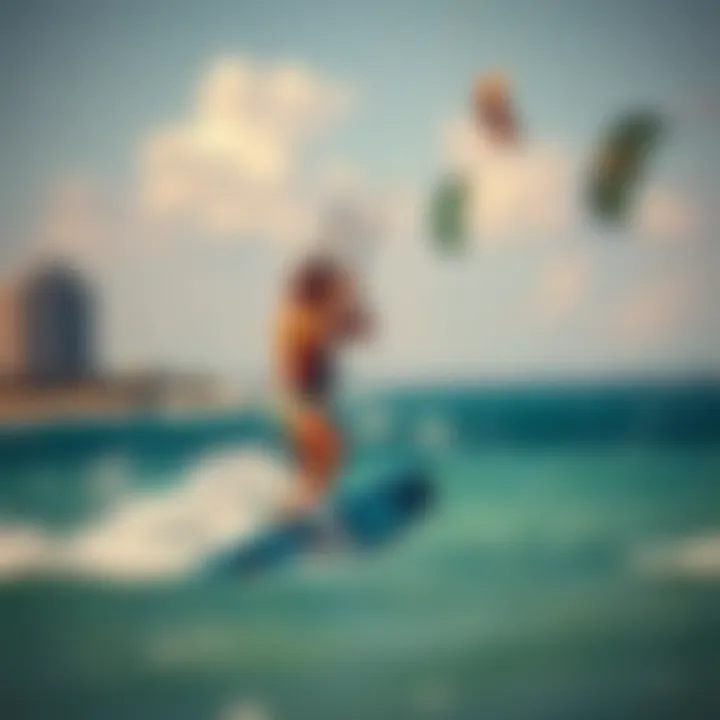 Kitesurfing in Miami Beach Vibrant kitesurfing scene at Miami Beach