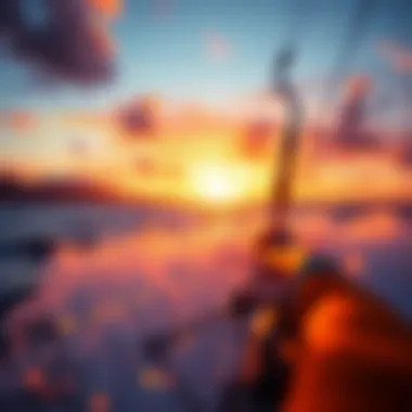 Stunning Maui sunset viewed from a kitesurfing perspective