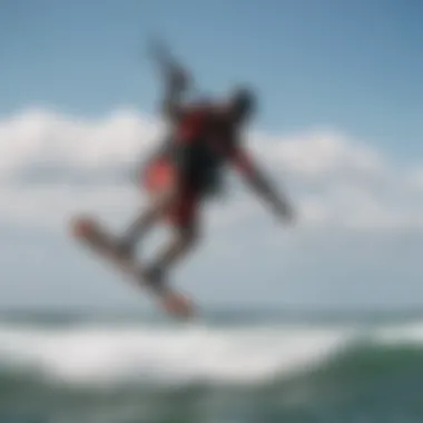 Close-up of cutting-edge kiteboarding technology