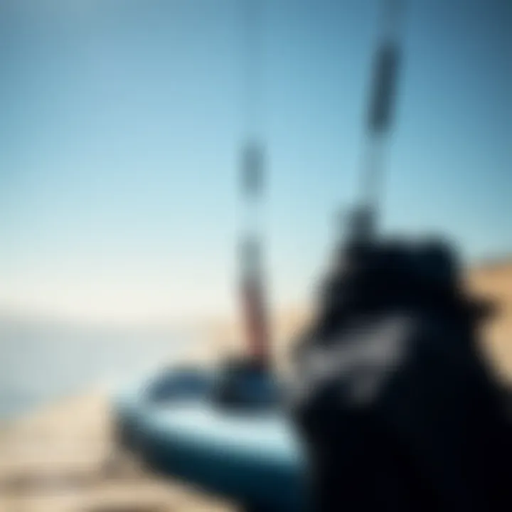 A well-maintained kite surf set ready for use