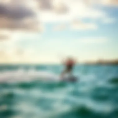 A serene kiteboarding location showcasing perfect conditions.