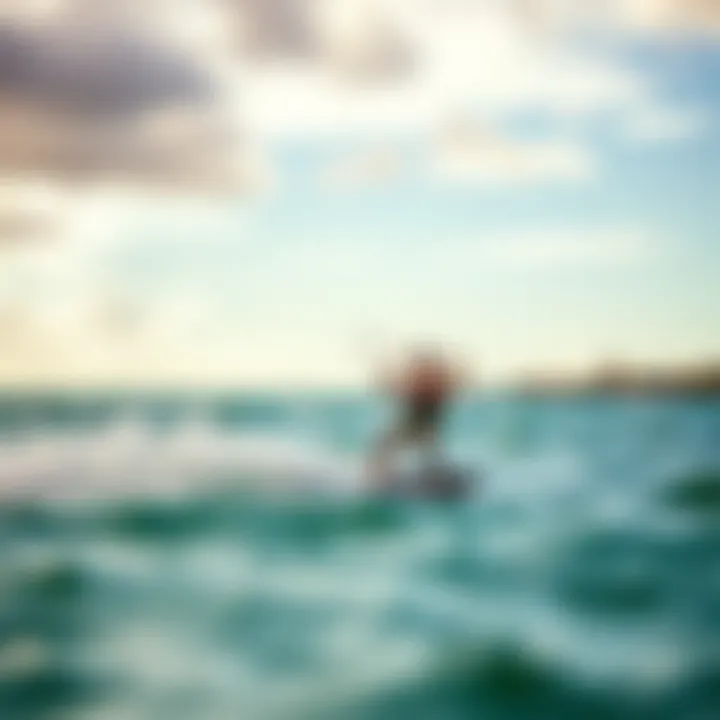 A serene kiteboarding location showcasing perfect conditions.