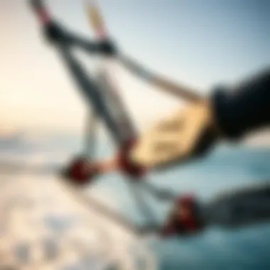 Innovative Gear for Optimal Low Wind Performance Close-up of specialized low wind kite gear