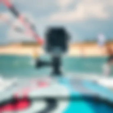 GoPro mounted on a kiteboard