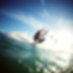 Kiteboarding action shot with GoPro