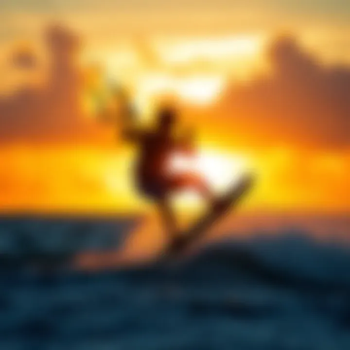 Kiteboarding sunset capture with GoPro