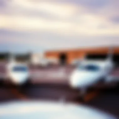 Private Jets at Montauk Airport Private jets parked at Montauk Airport