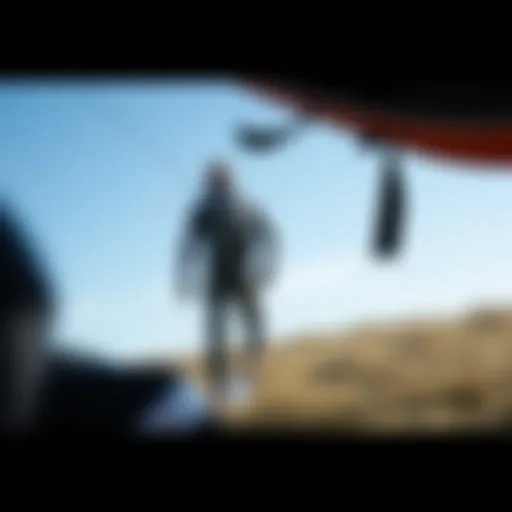 Detail of the Mustang Survival Hudson Dry Suit demonstrating its advanced fabric technology