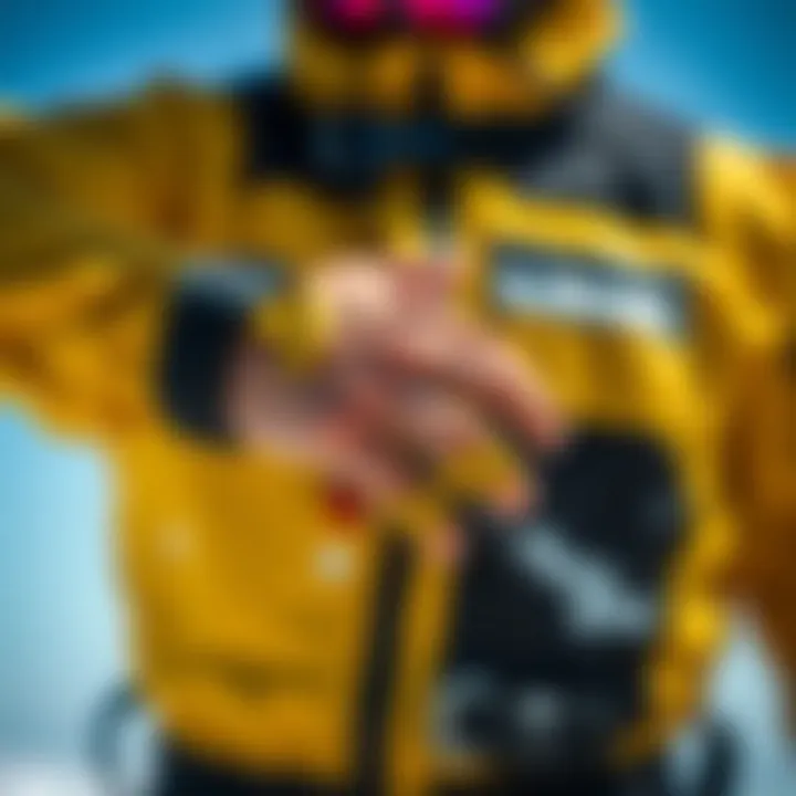 Close-up of the ergonomic design features of the Mustang Survival Hudson Dry Suit