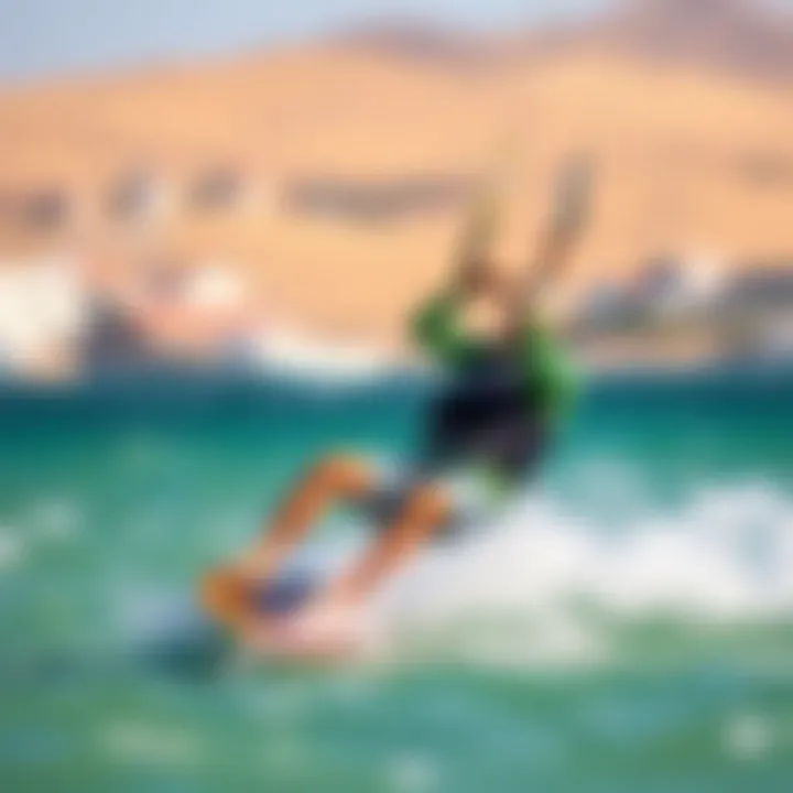Performance in Motion: Mystic Impact Vest Kiteboarder wearing the Mystic Impact Vest in action