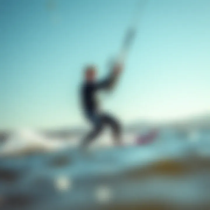 Performance in Action: Mystic Marshall Wetsuit Kiteboarder wearing the Mystic Marshall wetsuit in action on the water.