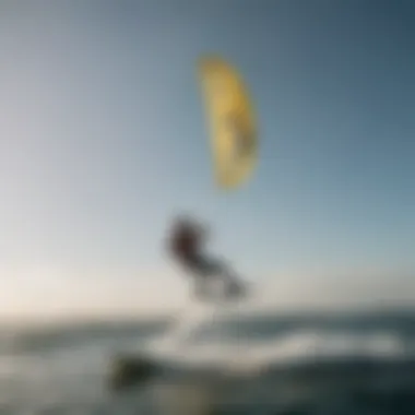 A kiteboarder enjoying the performance of the Naish Boxer kite on the water