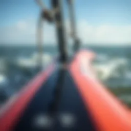 Close-up of Naish hydrofoil construction materials