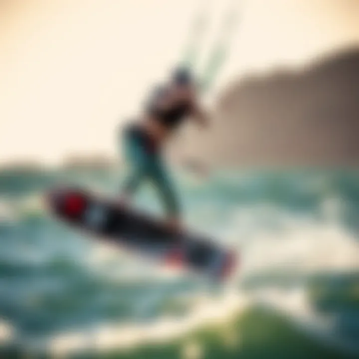 Kiteboarding with Naish S25 Hover Kiteboarder using the Naish S25 Hover in action