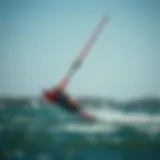 Naish windsurf foil in action above the water
