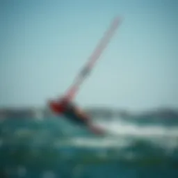 Naish windsurf foil in action above the water