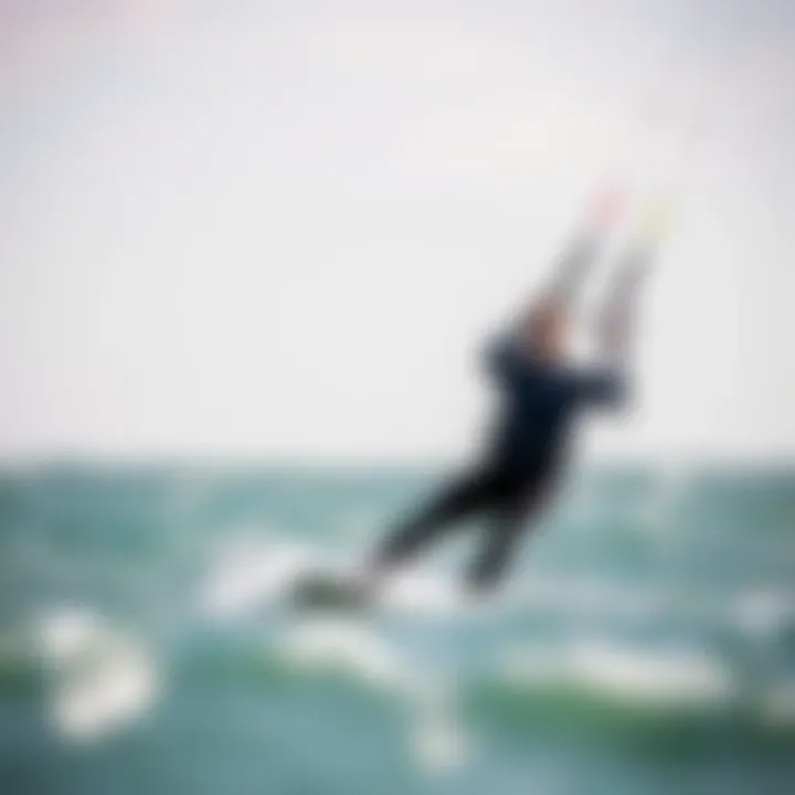 Kiteboarder utilizing Naish windsurf foil in diverse conditions