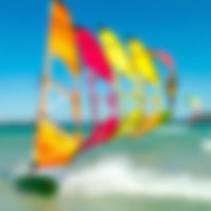 Comparison chart of various kite surfing sail types and their applications