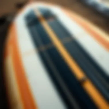 Close-up of a high-quality kite surfboard