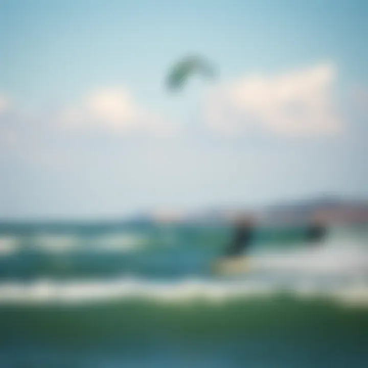 Kiteboarding Thrills in Bodega Bay Kiteboarders riding the waves at Bodega Bay, illustrating the impact of tidal conditions on water sports.