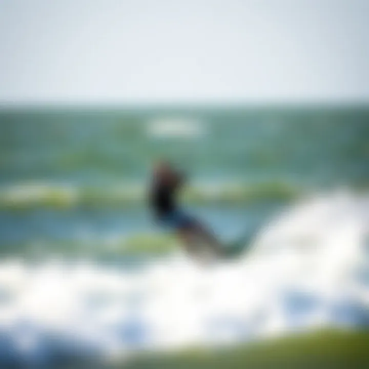 Kiteboarder Enjoying the Waves at Jekyll Island Kiteboarder riding the waves at Jekyll Island