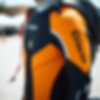 Detailed view of Ocean Rodeo drysuit showcasing its innovative design