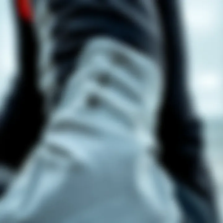 Close-up of the material composition used in the drysuit for durability