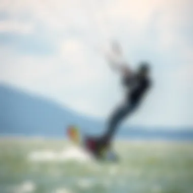 Kiteboarding enthusiast practicing with Ozone trainer kite