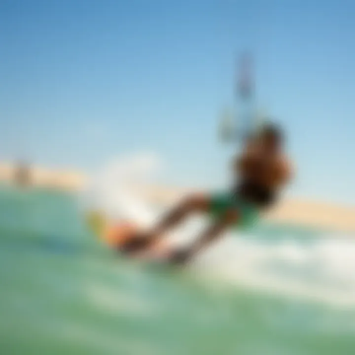 Kiteboarding action at Ponce Inlet