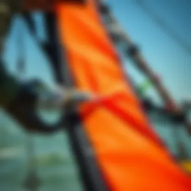 Effective Adhesive Application Techniques Demonstration of applying adhesive on a kite sail tear