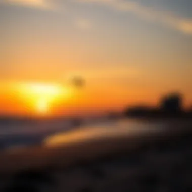 Sunset over the Seaside Heights beach