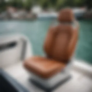 Ergonomic features of a boat seat