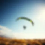 High-performance kite in action under strong winds