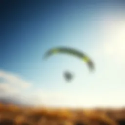 High-performance kite in action under strong winds
