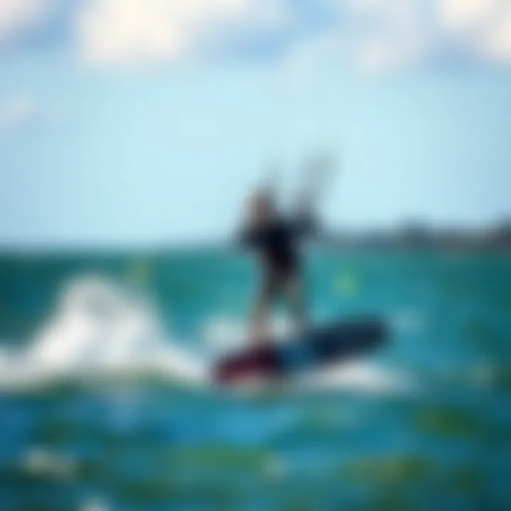 Performance Capabilities of Slingshot 2020 Kiteboarding Gear A kiteboarder demonstrating the performance capabilities of the Slingshot 2020 gear on water.