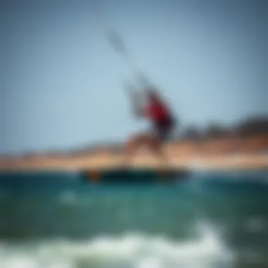 A kiteboarder demonstrating the performance of the Slingshot in various conditions.