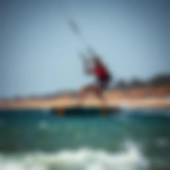 A kiteboarder demonstrating the performance of the Slingshot in various conditions.