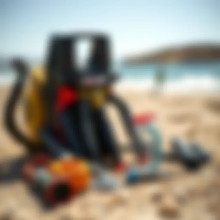 Safety equipment and maintenance tools for slingshot training kites