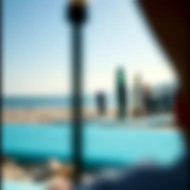 A serene beach scene with various stand up foil boards lined up.