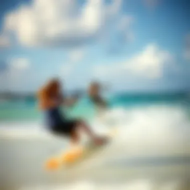 Kiteboarding action on Tulum's vibrant beach