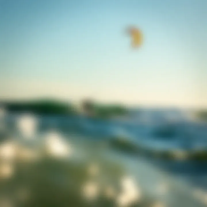 Thrilling Kiteboarding Action at Surfline Rodanthe Kiteboarders enjoying the waves at Surfline Rodanthe