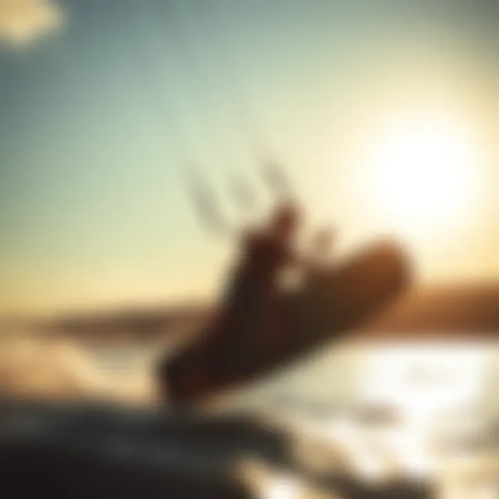 Kiteboarder demonstrating the performance of the 2016 Rebel in action