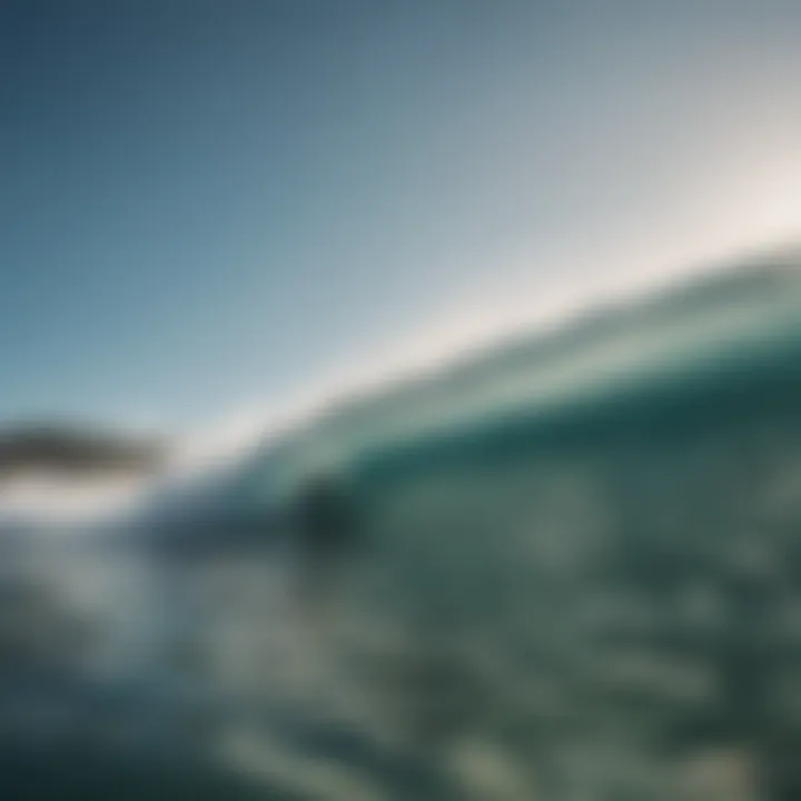 A serene ocean backdrop highlighting environmental conditions for surfing