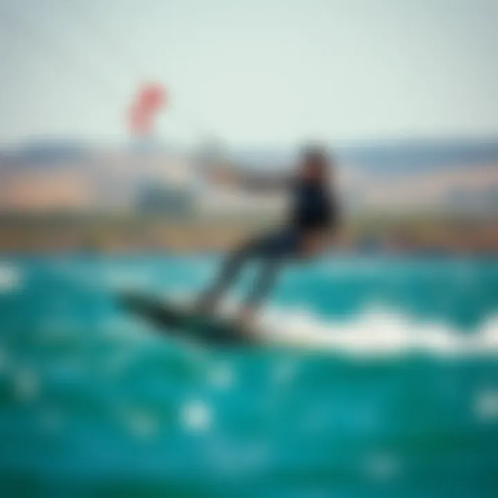 Mastering Technique in Kiteboarding Dynamic view of kiteboarding technique in action