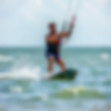 Enjoying the Calm: A Novice's Journey Novice kiteboarder enjoying a calm sea