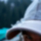 A close-up view of waterproof trucker hat materials showcasing their durability and resistance to water.