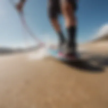 Close-up of advanced kiteboarding gear