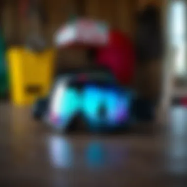 Maintenance Tips for Kiteboarding Goggles Care tips for maintaining kiteboarding goggles on a wooden table