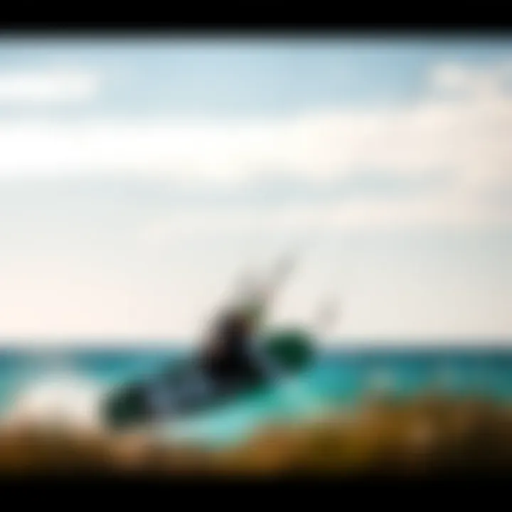 High-performance kiteboarding setup featuring carbon mast