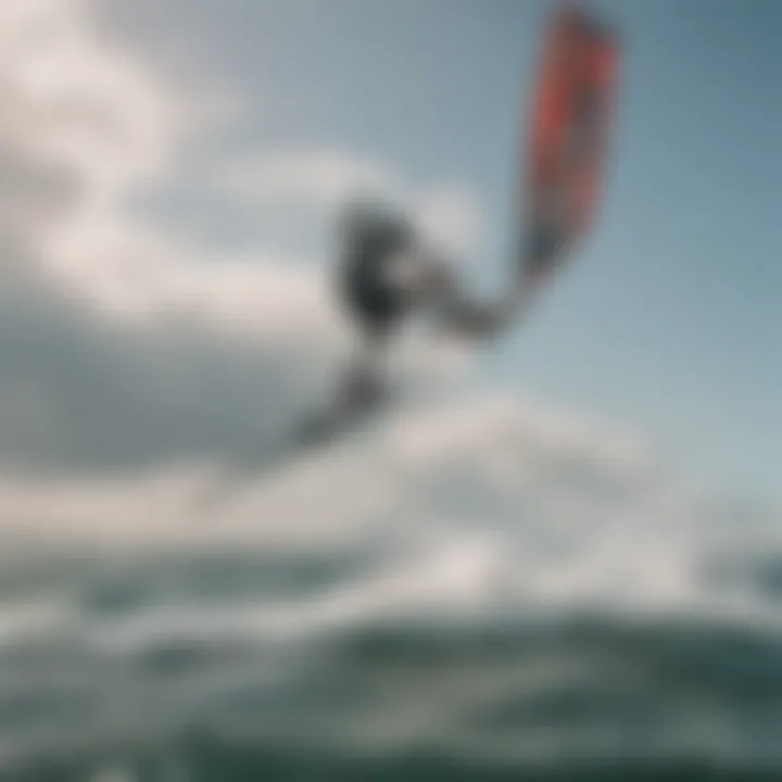 Kiteboarder utilizing Aluula technology in action, demonstrating enhanced performance.